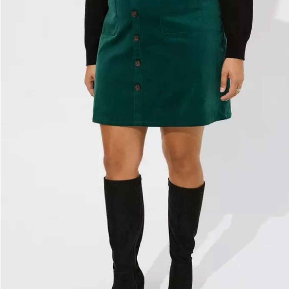 Torrid green Button-Front Mini Skirt